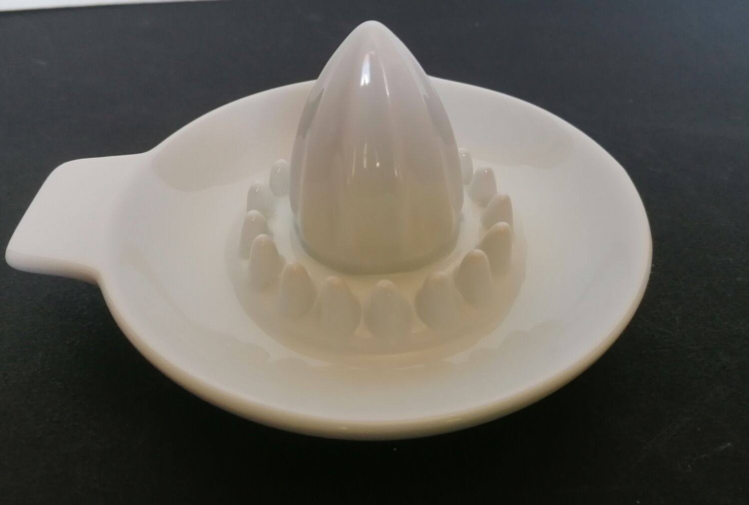 Citrus press old white porcelain