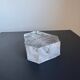 Textured glass button vase in mid-century brutalist style.