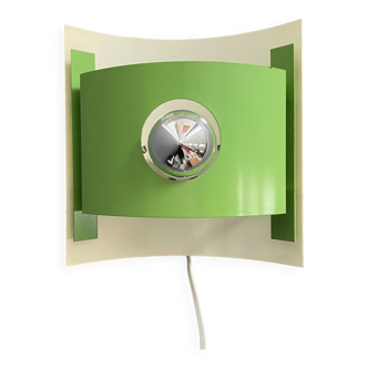 Green metal Anvia Holland wall lamp 1970s space age