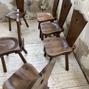 Solid oak chairs Savoyard cap popular art