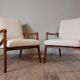 Pair of Jiroutek armchairs by Interier Praha, Vintage Czech 1960s