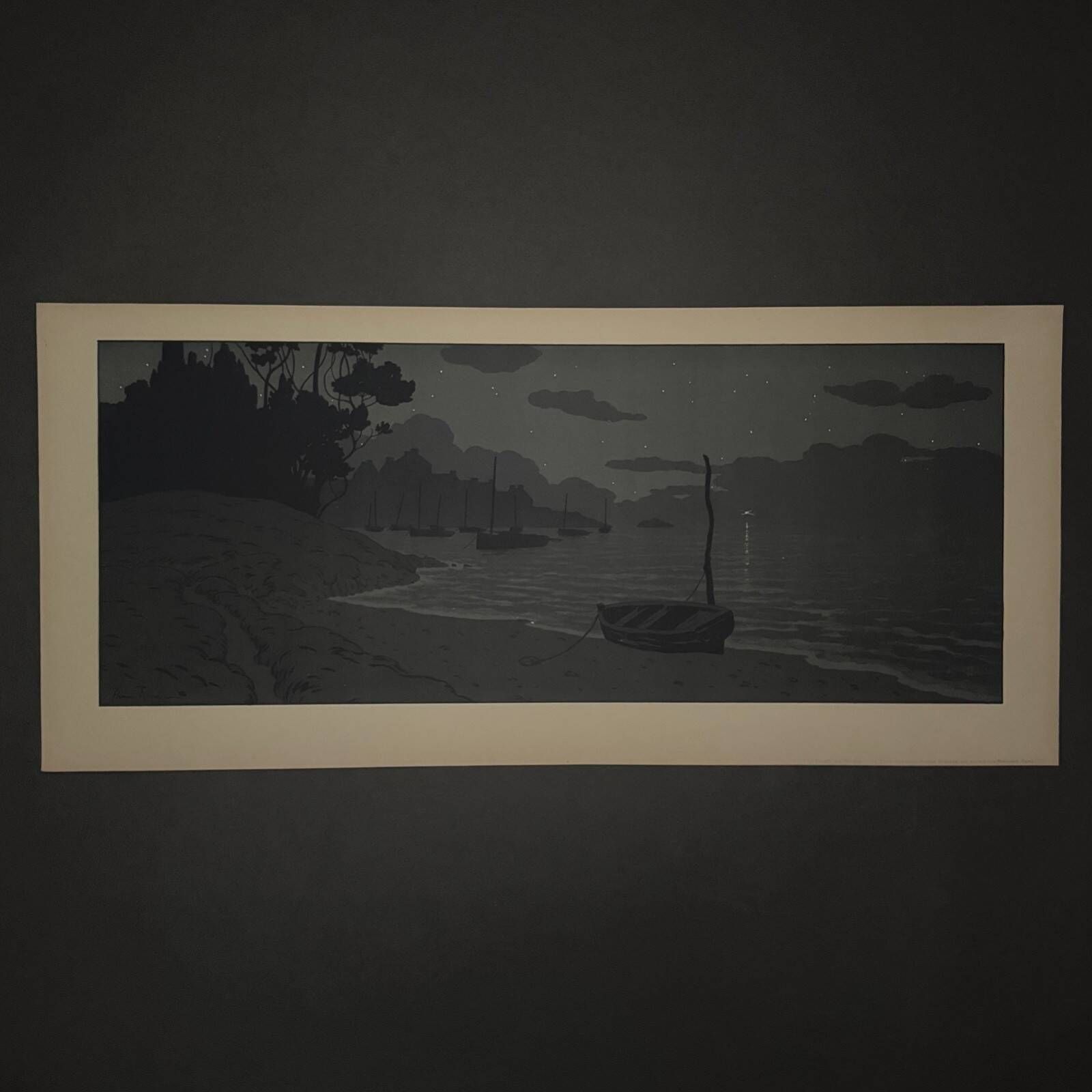 Lithograph by Henri Rivière The Fairyland of Hours - The Night