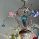 Venetian Rezzonico chandelier in multicoloured Murano glass circa 1900