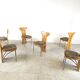 Ensemble de 6 chaises à repas italiennes postmodernes, 1980