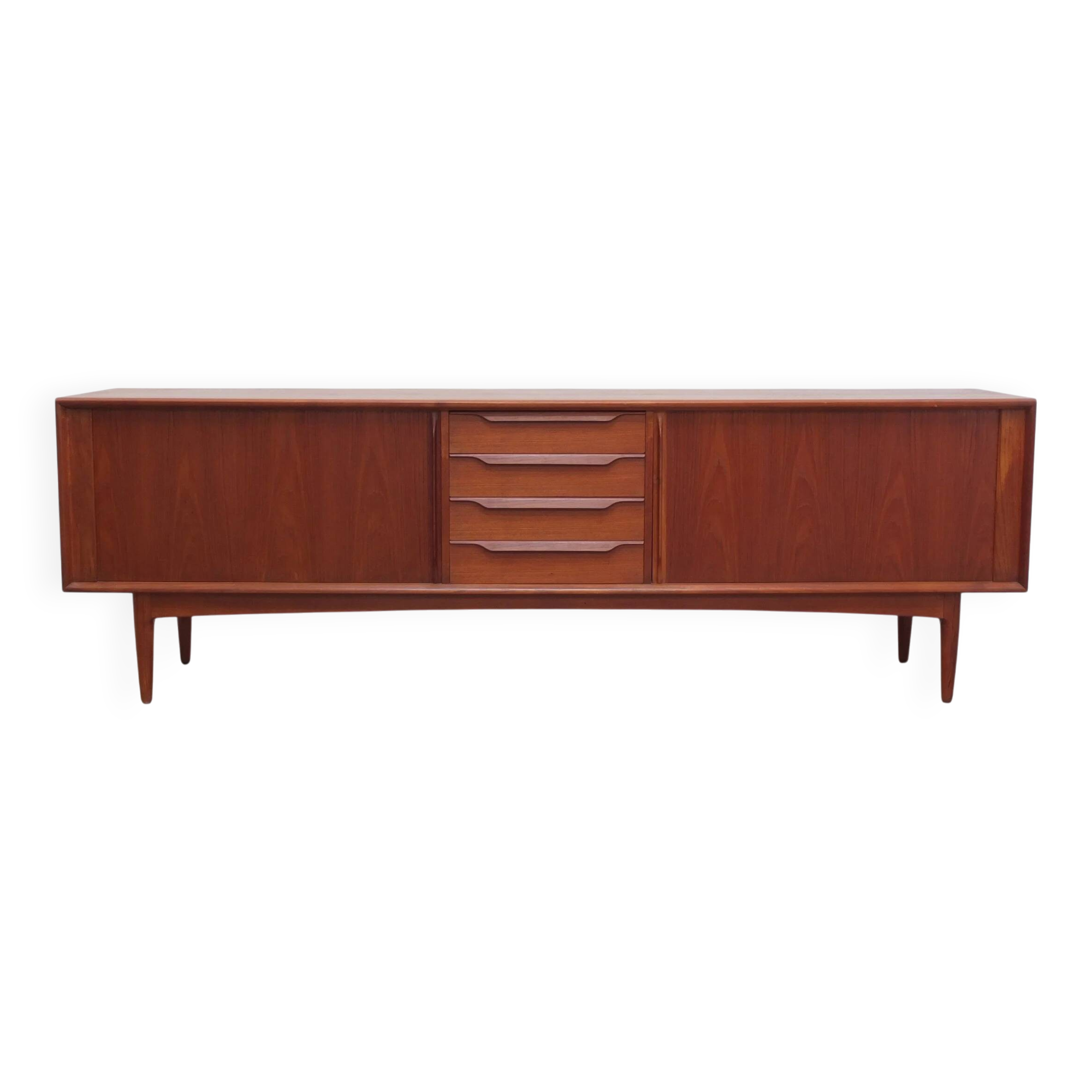Danish sideboard with tambour doors by Bernhard Pedersen & Søn, 1960s