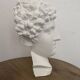 Greek head in polished white plaster