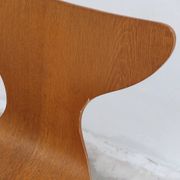 1st edition set of 4 'Lily' chairs in oak by Arne Jacobsen for Fritz Hansen, 1969