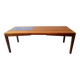 Danish rosewood and blue ceramic tile coffee table, 1960s