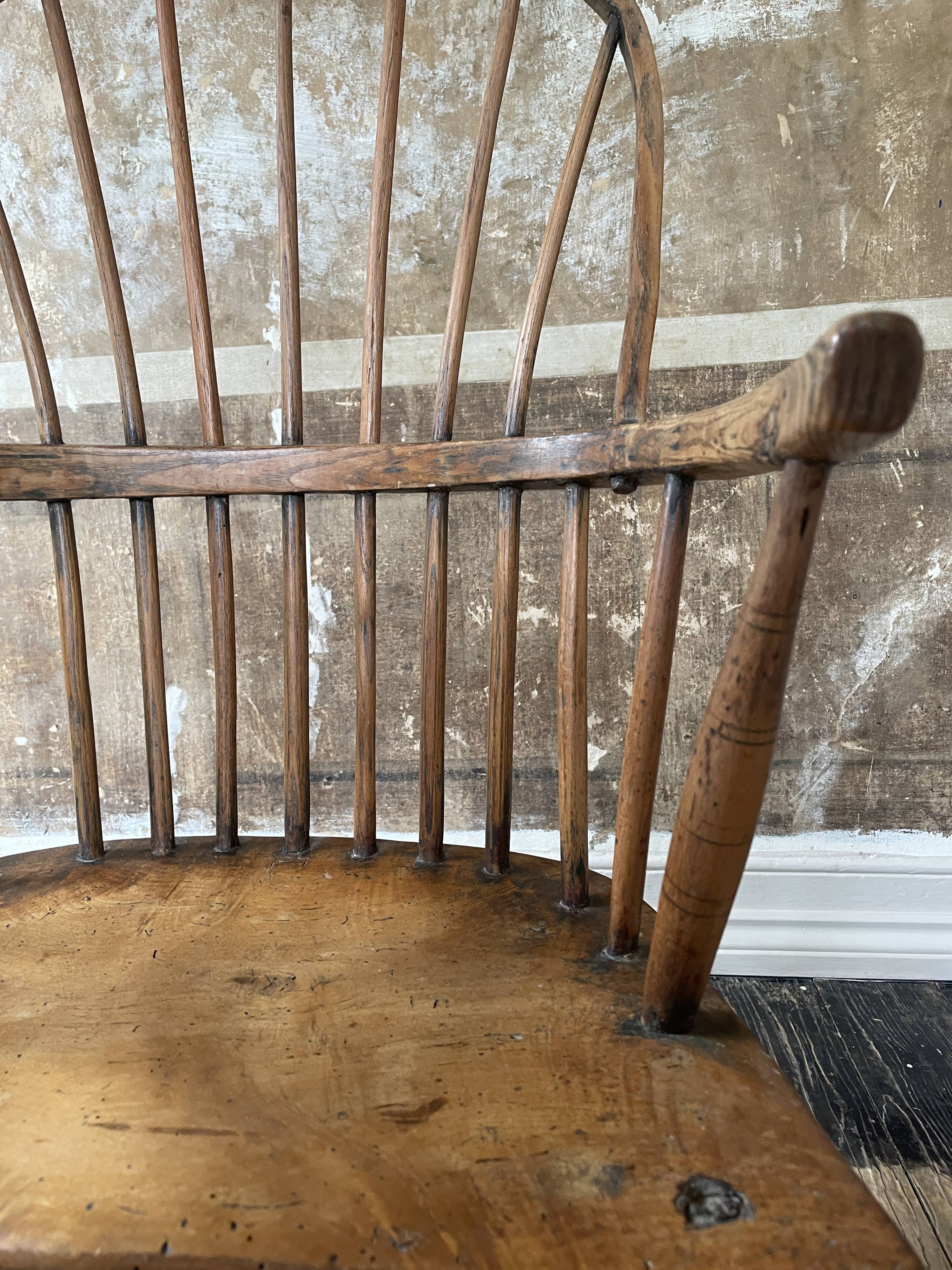 18th / Early 19th Century English Vernacular Windsor Armchair | Primitive E