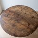 Table de salle à manger ronde rustique en bois massif