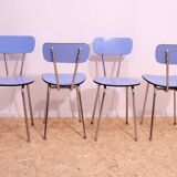 Chaises de café en formica coloré tchécoslovaque du milieu du siècle, 1960, ensemble de 4