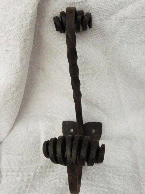 Ancienne patère fer porte manteau art déco fer forgé