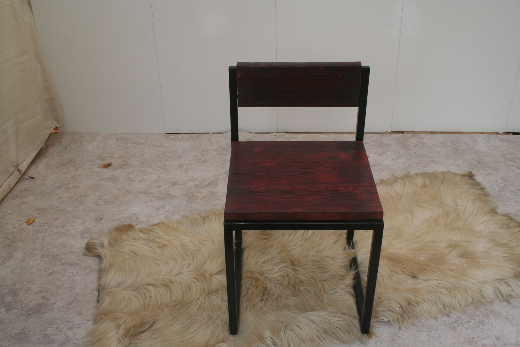 Chaise bois et métal création personnel