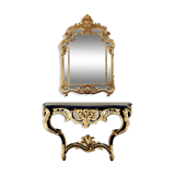 Console et miroir, par un ébéniste d'art