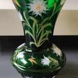 Monaco/Monte Carlo Glassworks vase. Emerald green blown glass