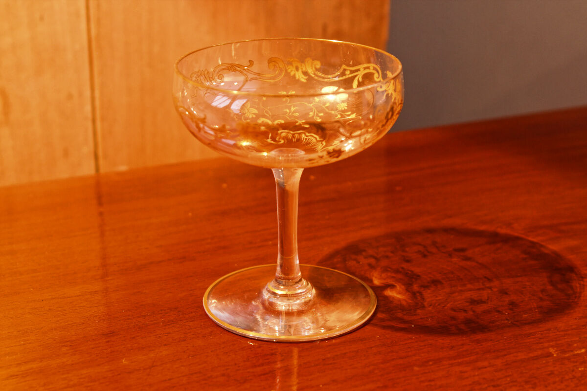 Old champagne glass