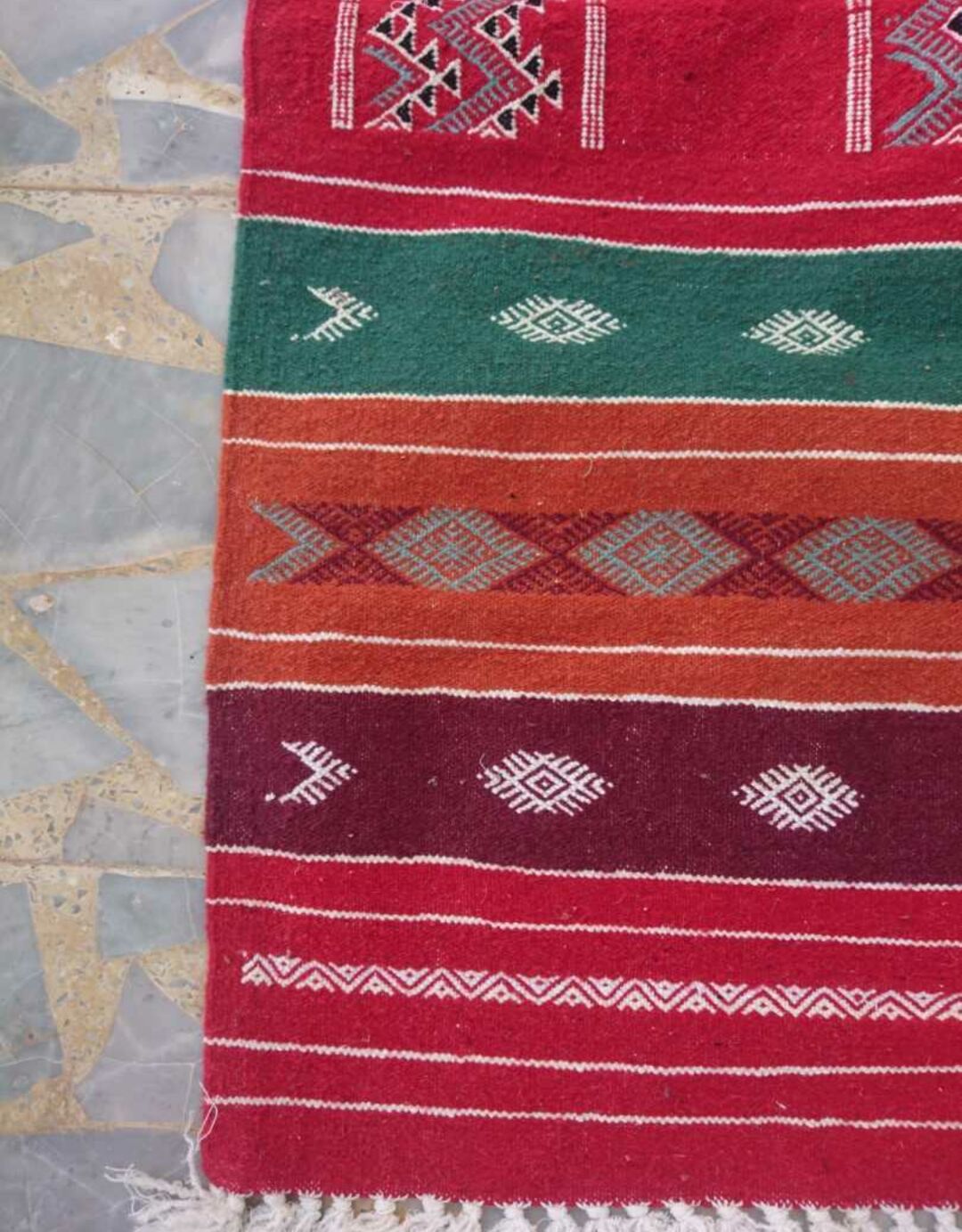 Handmade multicolored kilim rug 140x95cm