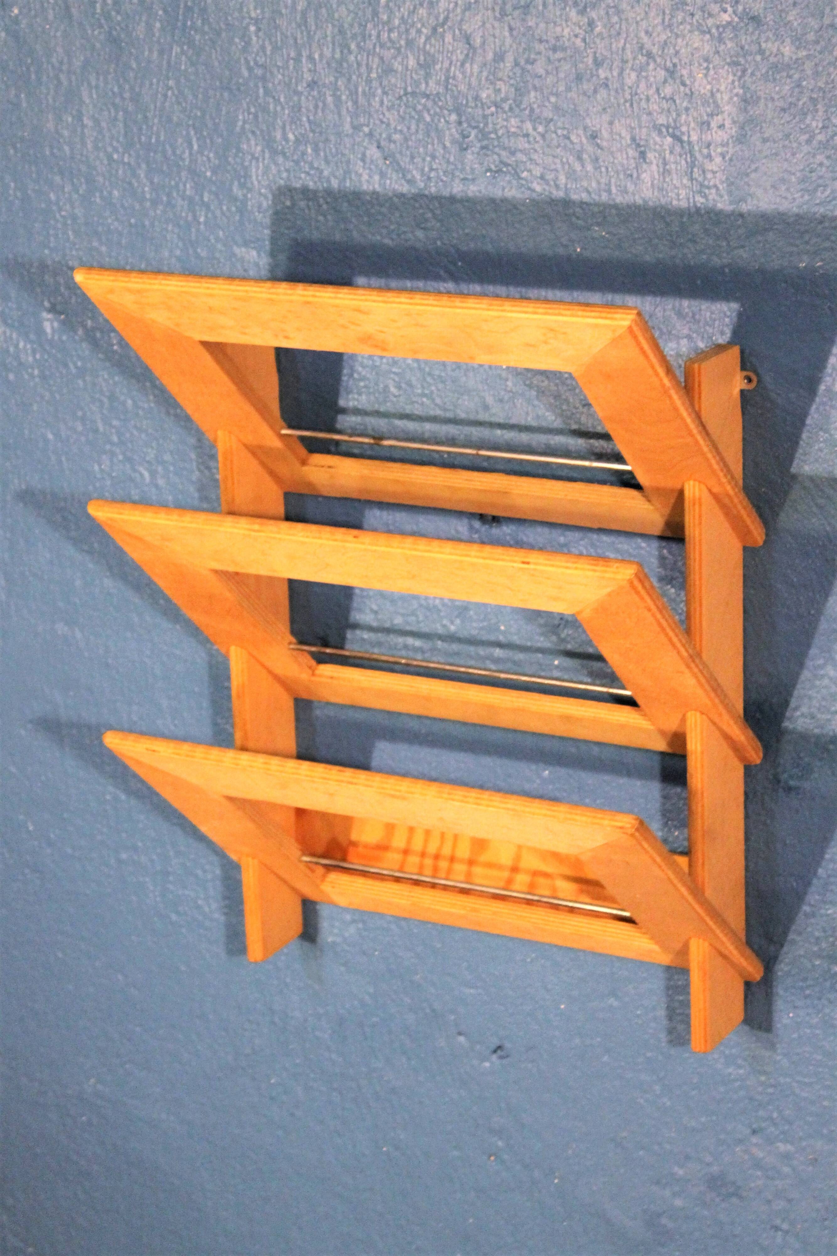 1980s wall-mounted magazine rack