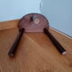 Tripod cowhide farm stool