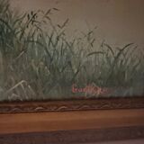 Huile sur panneau signé guitard