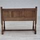 1960s, Danish bench, dark solid oak wood, plywood.