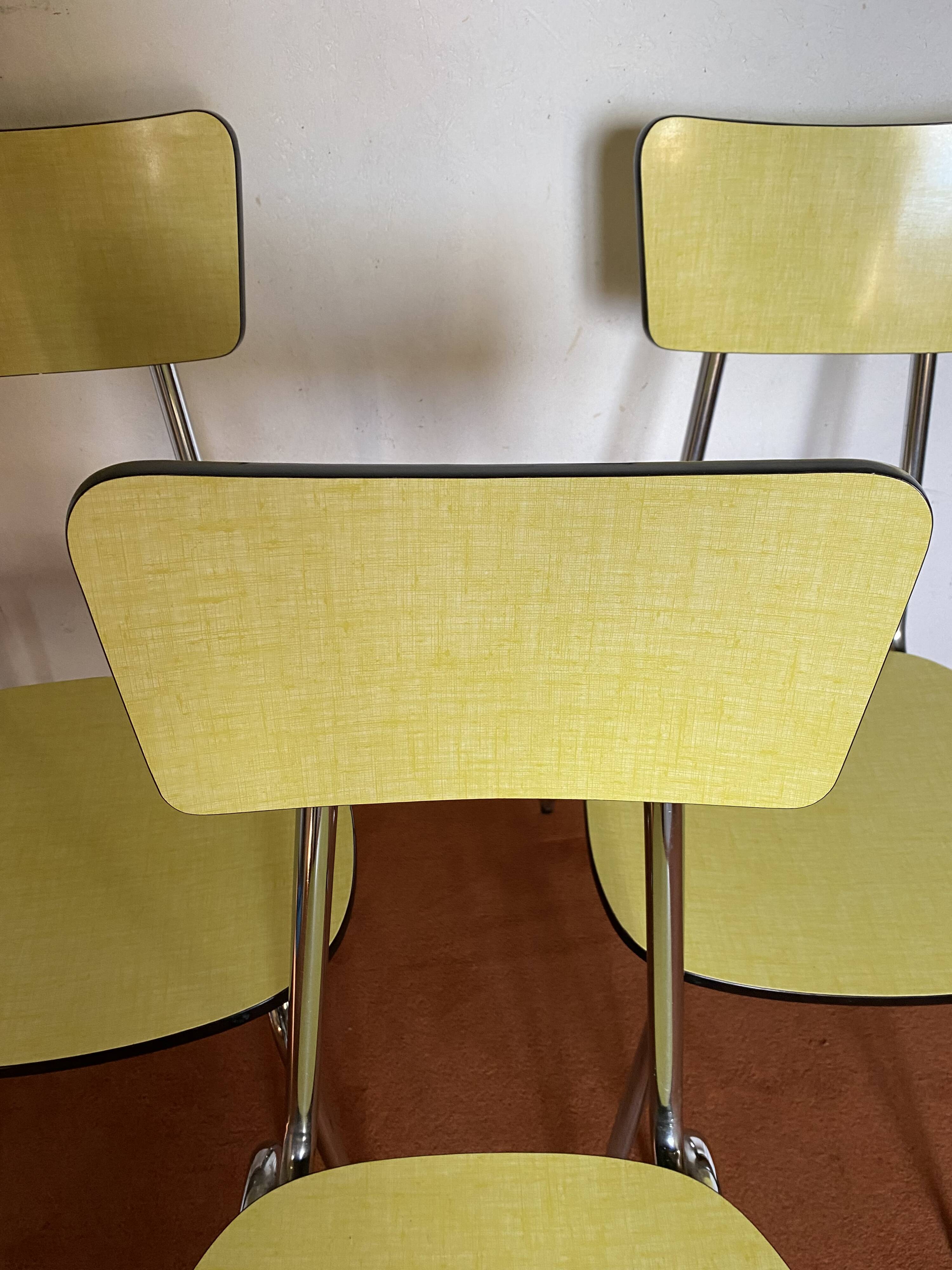 Yellow formica chairs