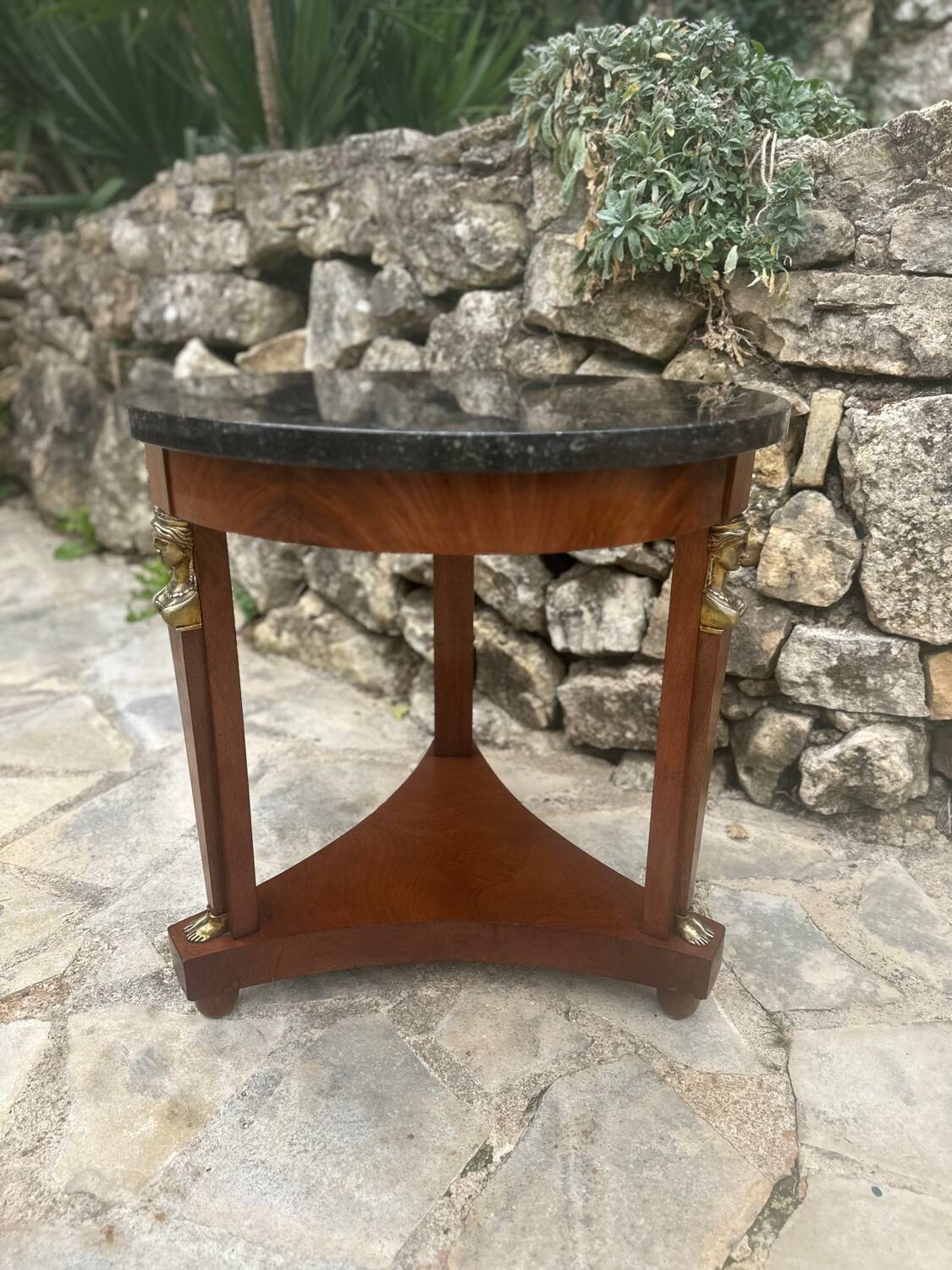 Mahogany Pedestal Table Return from Egypt 20th Century