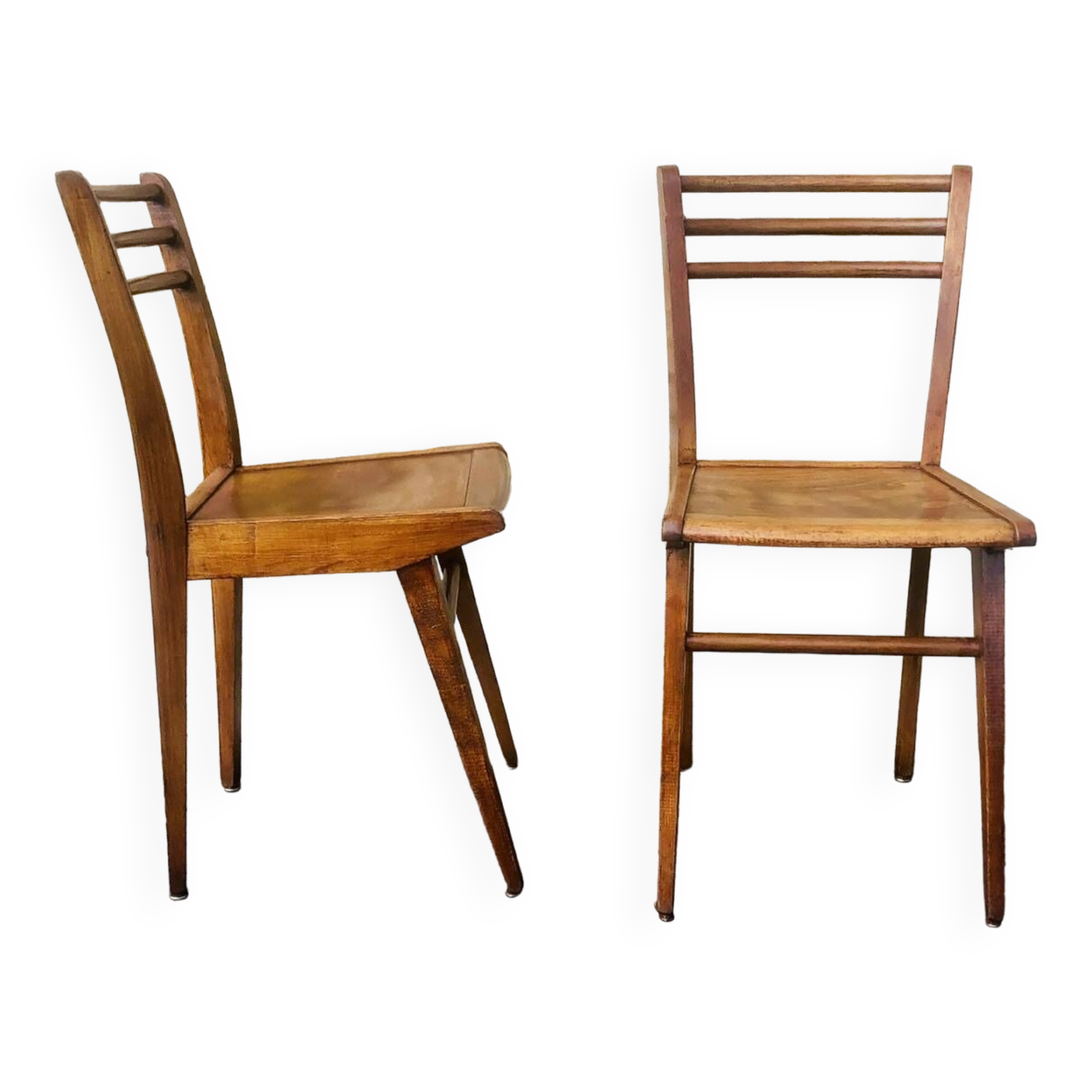 Pair of vintage bistro chairs, Stella Luterma, Circa 60'