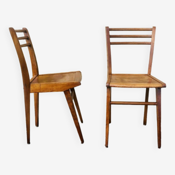 Pair of vintage bistro chairs, Stella Luterma, Circa 60'