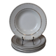 Set of 6 deep porcelain plates Golden Frise