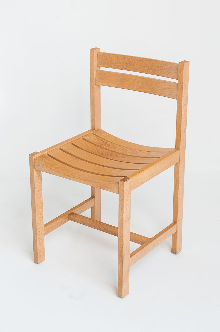Chaise en hêtre massif conçues par André Sornay - France, années 1960