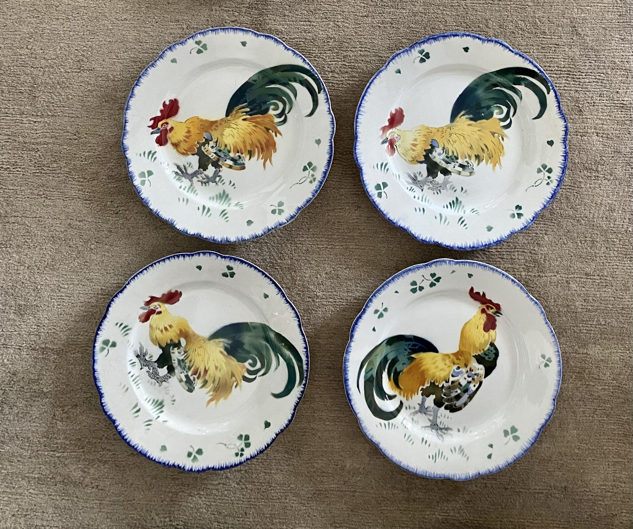 Plates plates model the roosters manufacture of luneville