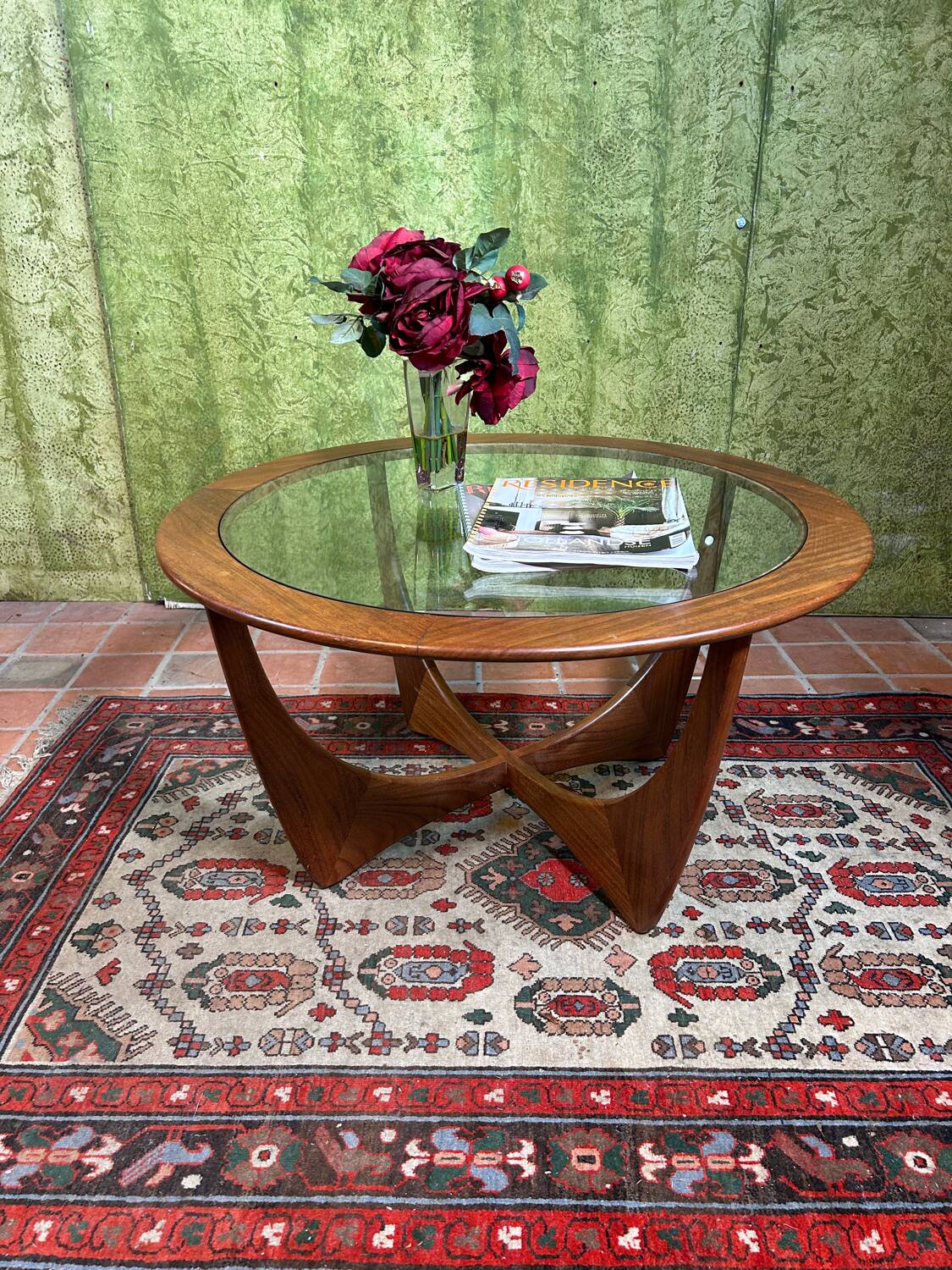 Mid century retro vintage teak round coffee table by GPlan 1960