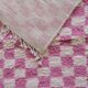 Tapis à damier rose - 292 x 217 cm