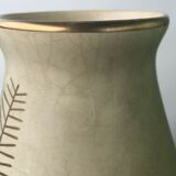 20th century gold painted ceramic art deco vase