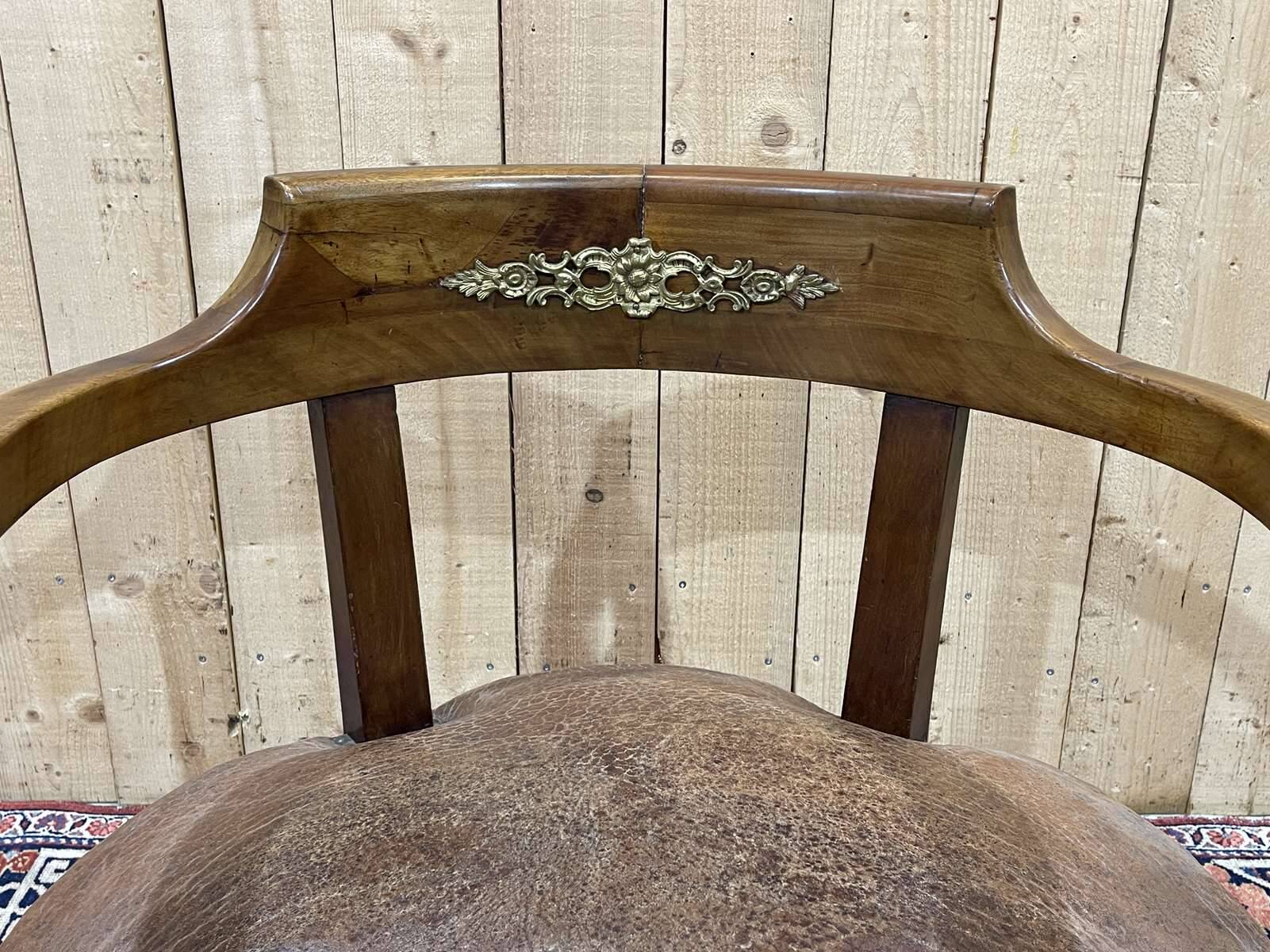 Regency style desk and armchair from the Napoleon III period - late 19th century