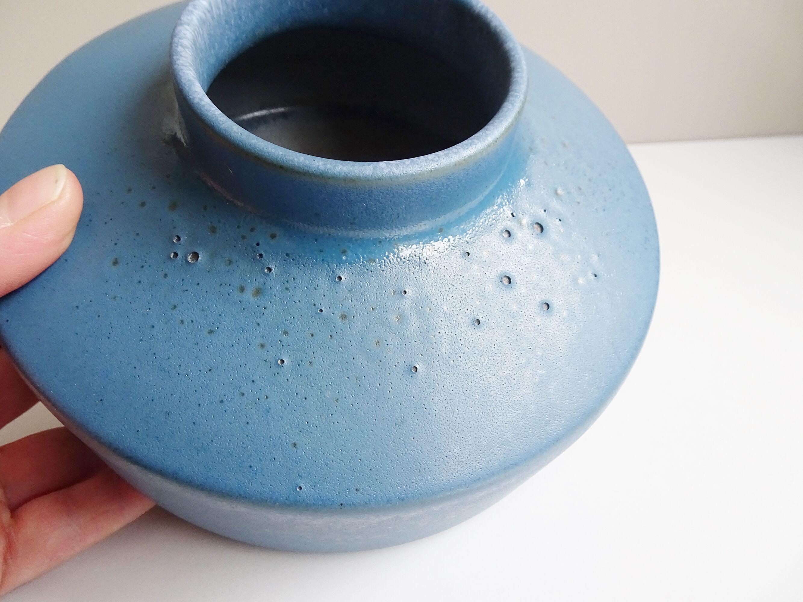 Marschner ceramic vase matt blue