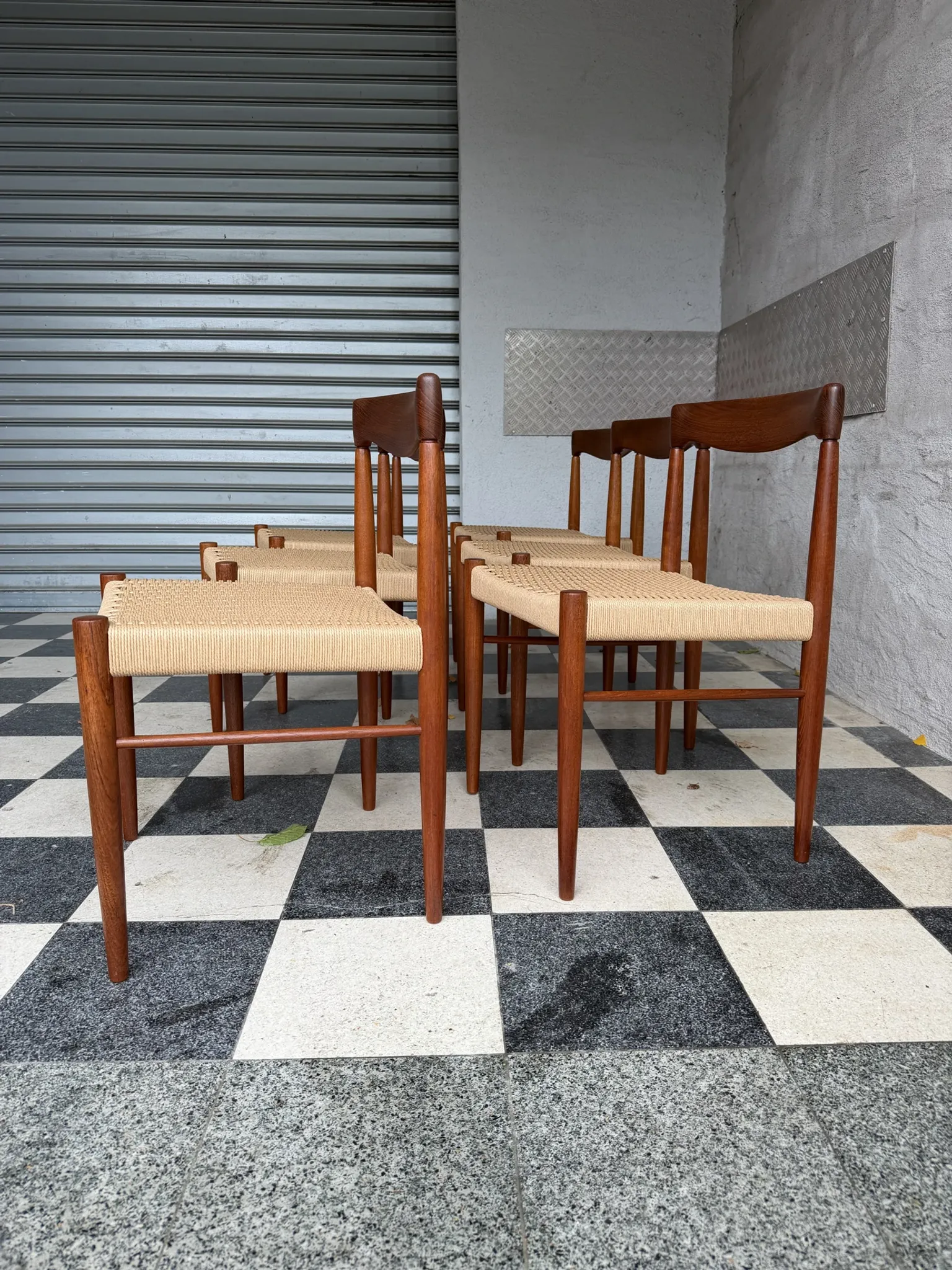 Set of 6 HW Klein chairs for Bramin