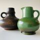 2 vintage West German vases 1 stein Keramik pitcher vase, 1 Steuler pitcher vase