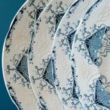 LONGWY set of 4 hollow plates Byzantine style