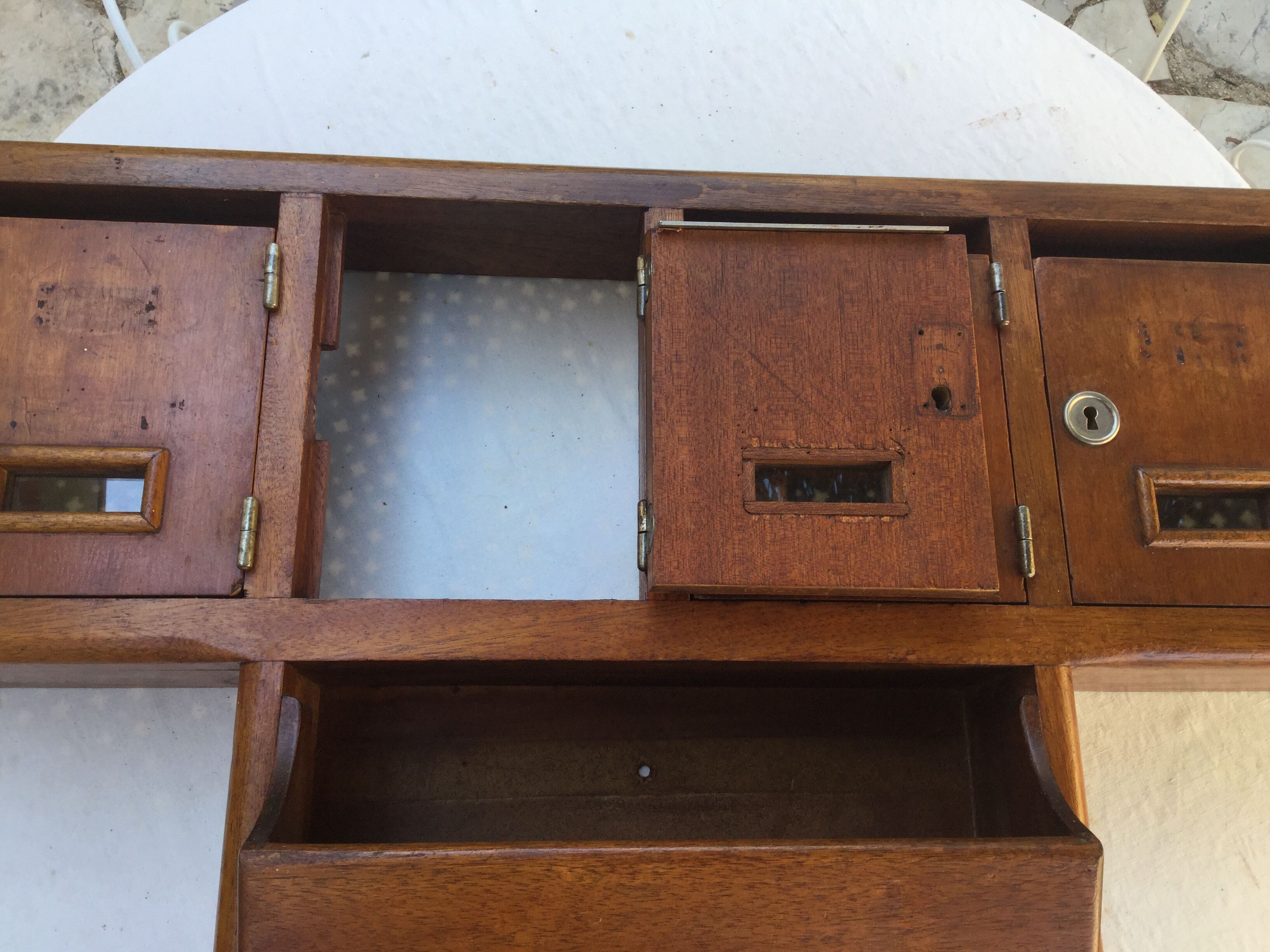 Old building mailboxes