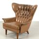 Fauteuil à oreilles vintage