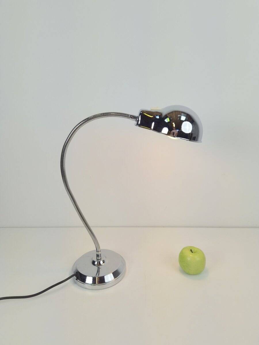 Chrome Table Lamp with Flexible Shade, 1950s