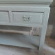 Console 5 drawers 1 re-enchanted tablet in gray green wooden top