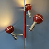 Vintage Wilko Eyeball Floor Lamp in Bordeaux Red | Space Age Lamp
