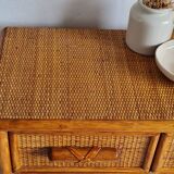 Vintage rattan sideboard