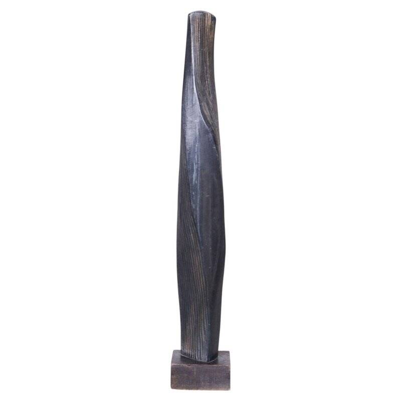 Vintage Art Deco Statue in Linden Wood, 1920s
