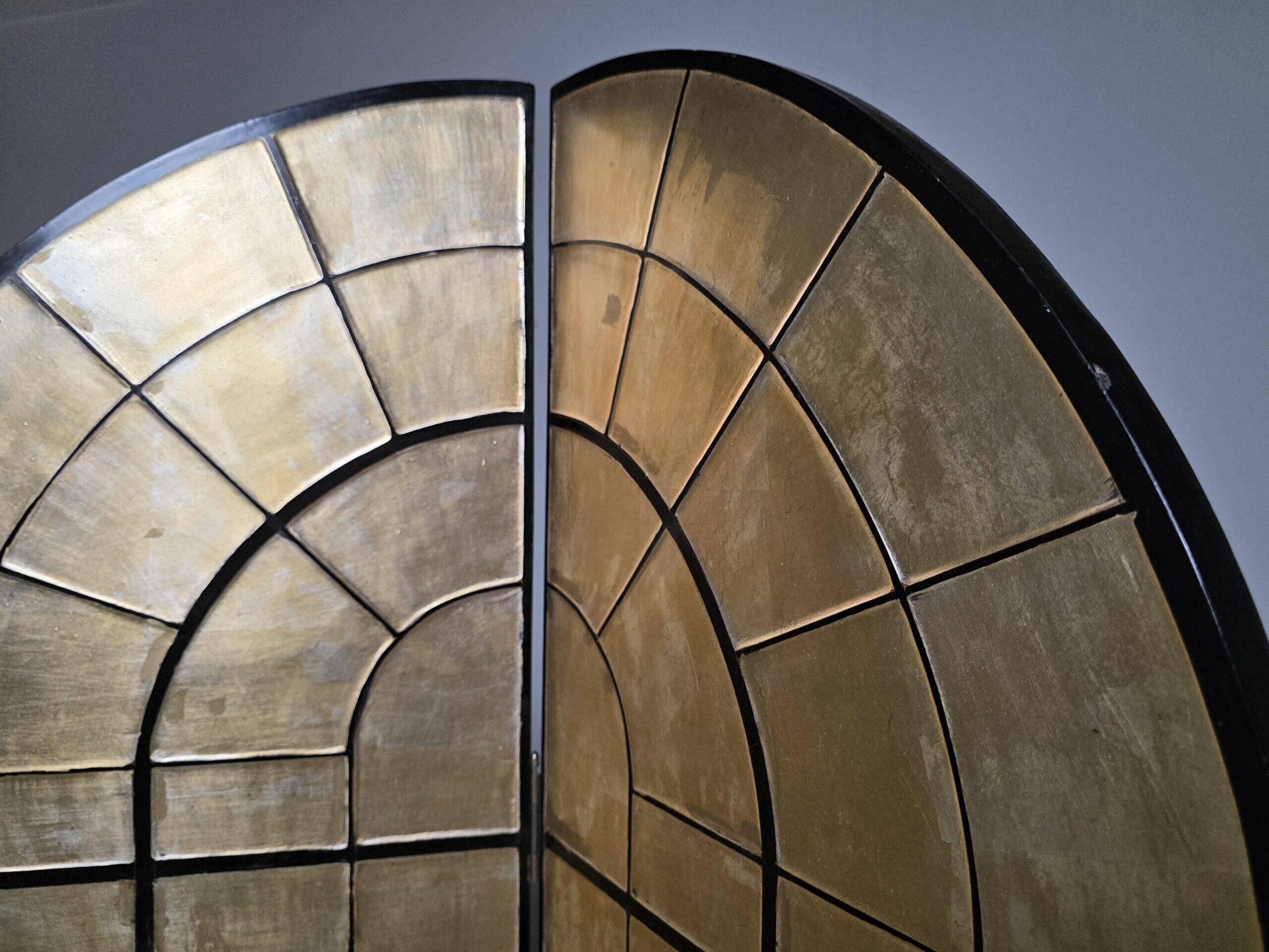 French four-panel room divider by Fournier Decoration Paris, 1980s