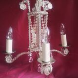 Luminaire lustre cristal vintage ancien luxe de la lustrerie mathieu france