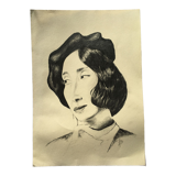 Portrait of a young woman in a beret